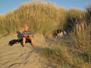 2nd Aug 2018 - One man and his dog - beach near Ostende