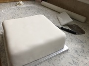 3rd Sep 2019 - Next Stage- Cake now fondant iced!