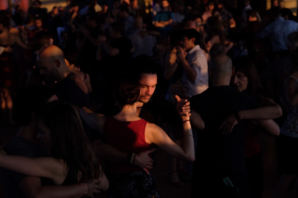 Alone in the middle of a crowed dancing floor by vincent24