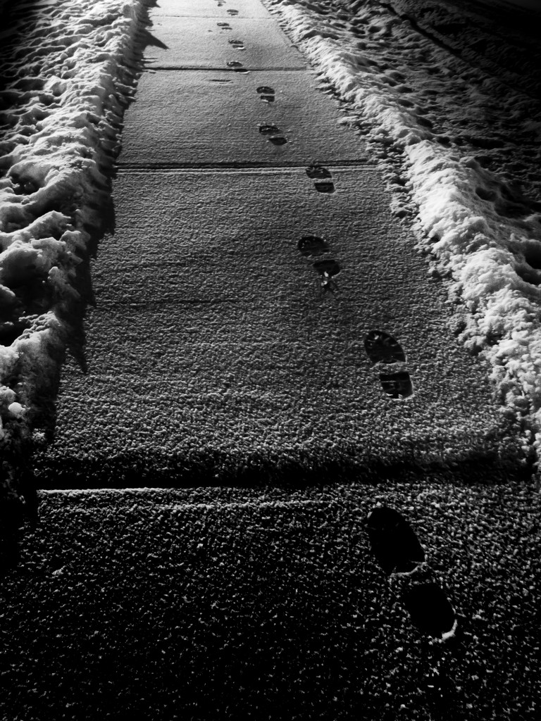 footsteps in the slush by northy
