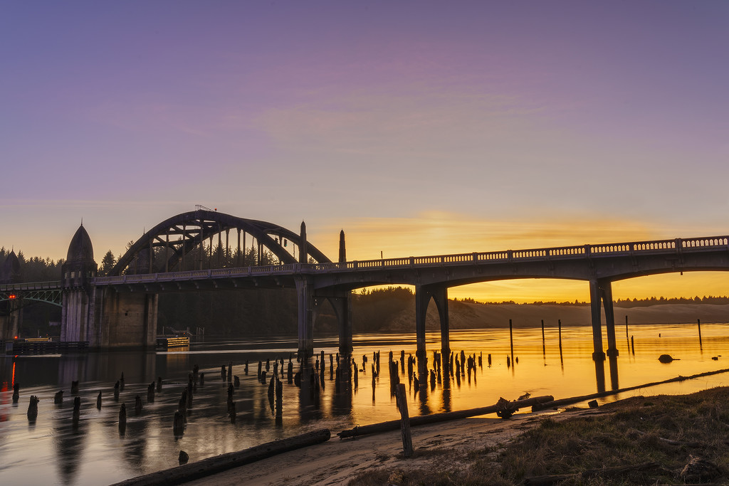 Bridge Sunset by jgpittenger