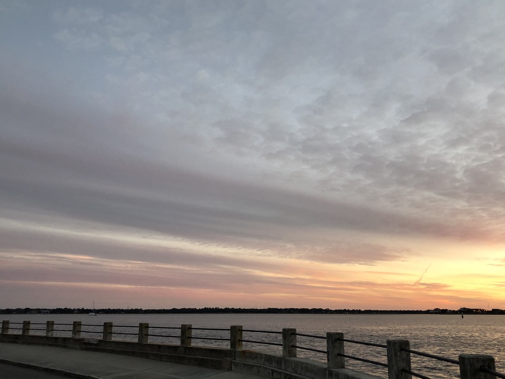 Sunset, Ashley River, Charleston by congaree