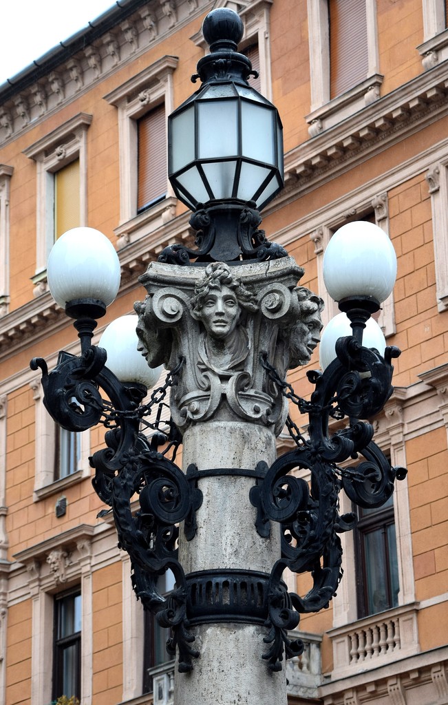 Street lamp in front of a theater by kork