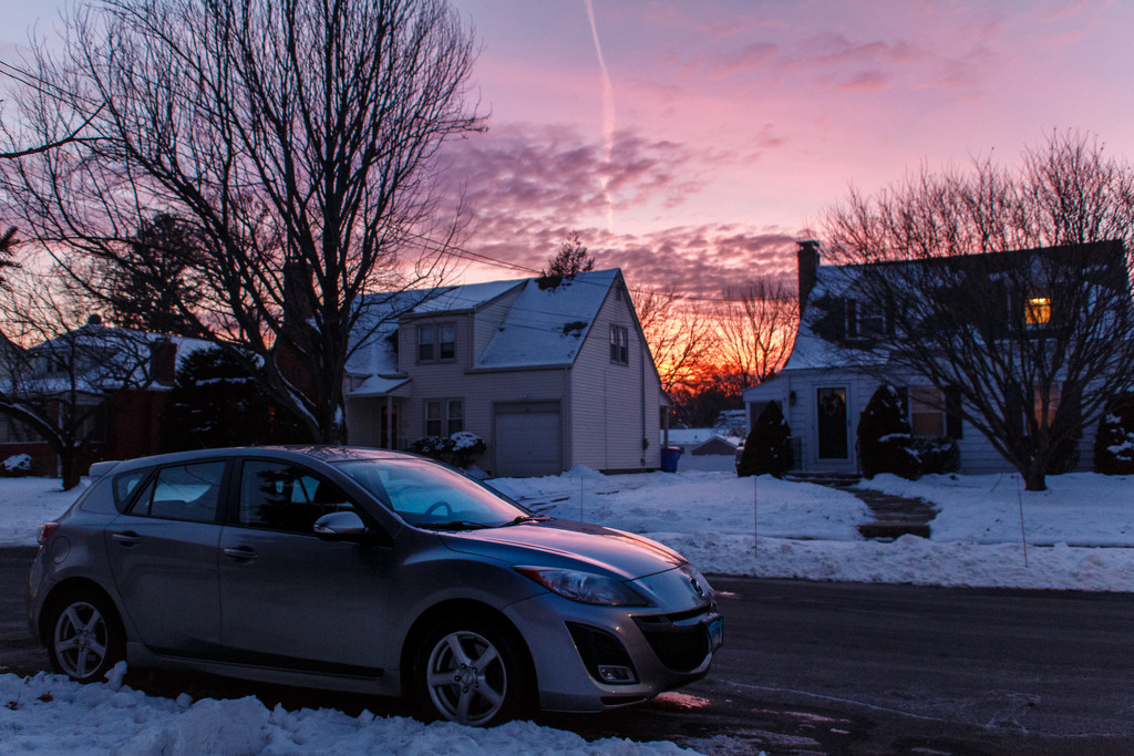 Sunset over the Mazda 3 by batfish