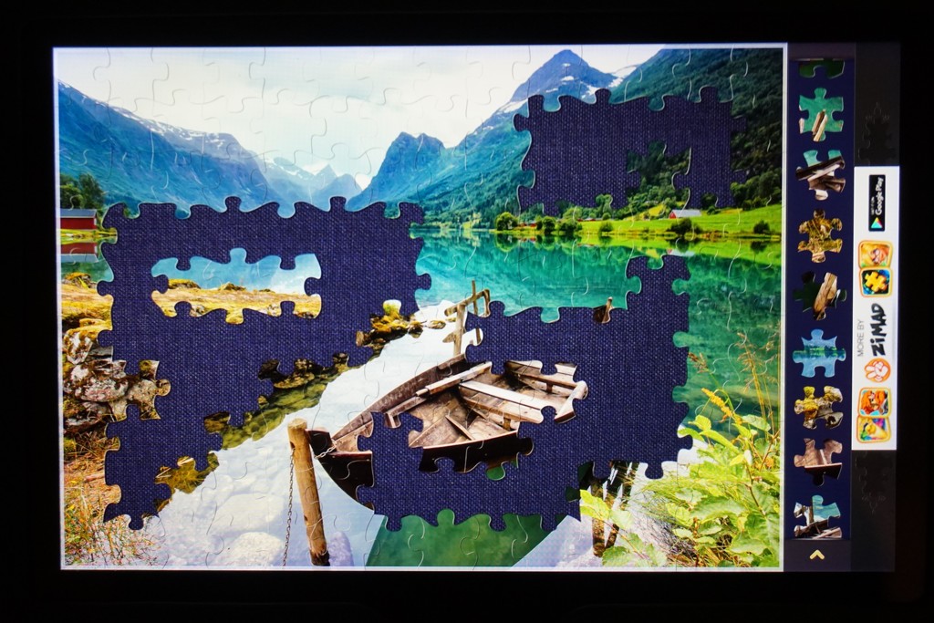 Jigsaw puzzle on my Kindle by tunia