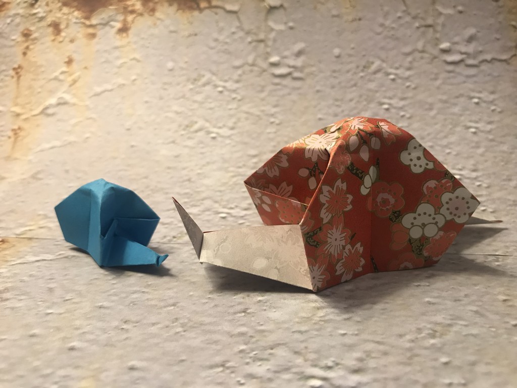 Snails Meet: Origami  by jnadonza