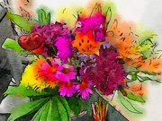 21st Feb 2019 - Watercolor of Yesterday's Bouquet