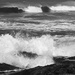 Black and White Yachats Surf cropped by jgpittenger