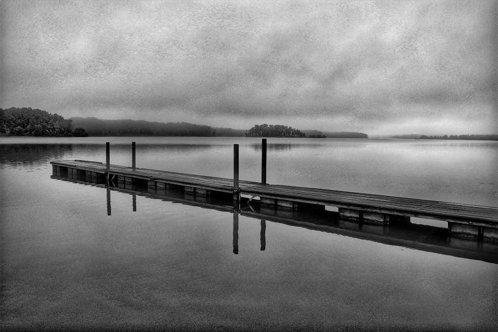 West Branch Dock on a Cloudy Day by yentlski