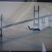 beluga 'plane passing Prince Charles bridge. by arthurclark