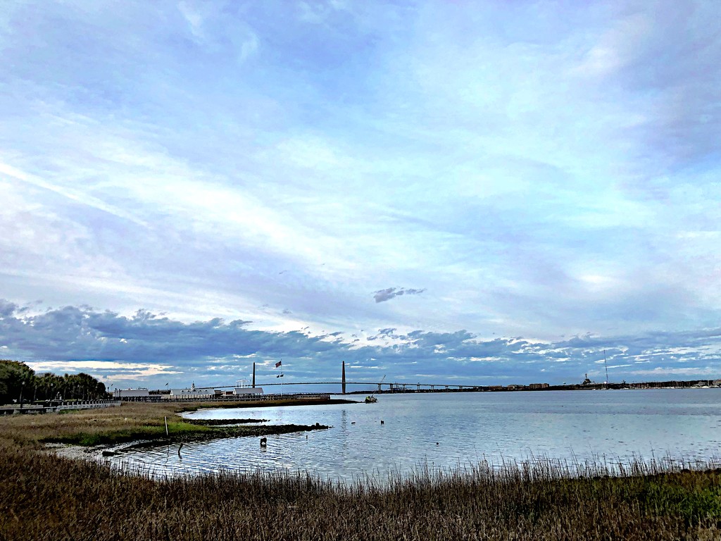 Late afternoon skies over Charleston Harbor by congaree