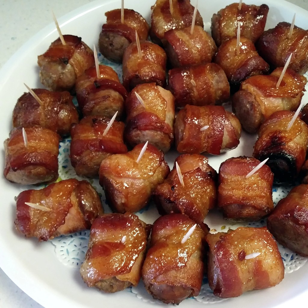 Bacon Wrapped Brats by stownsend