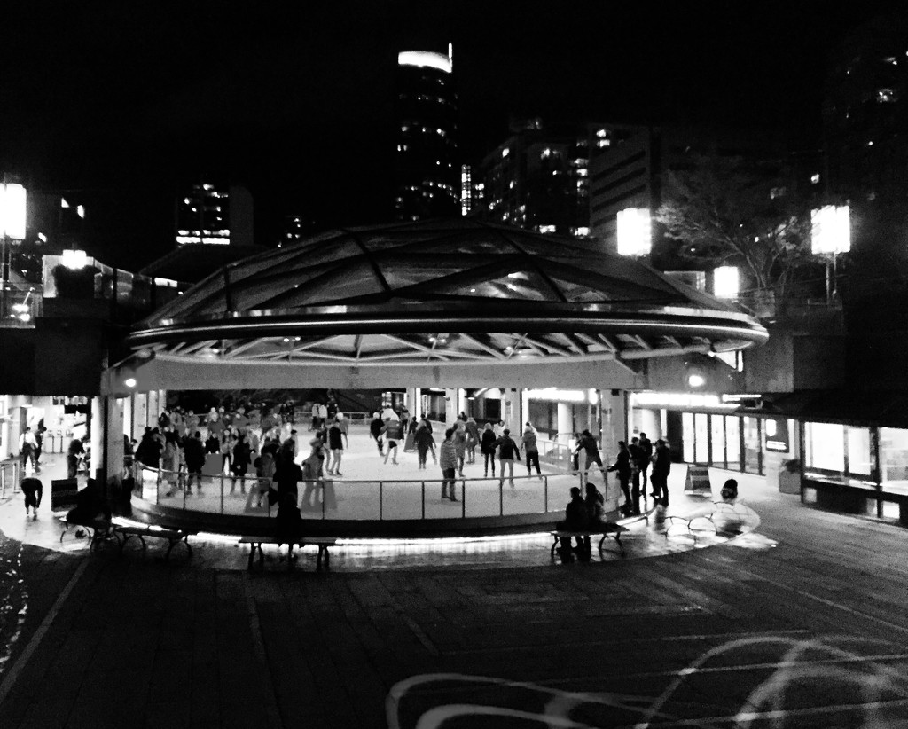 Ice Skating in Robson Square by bilbaroo
