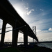Forth Road Bridge - into the sun by frequentframes