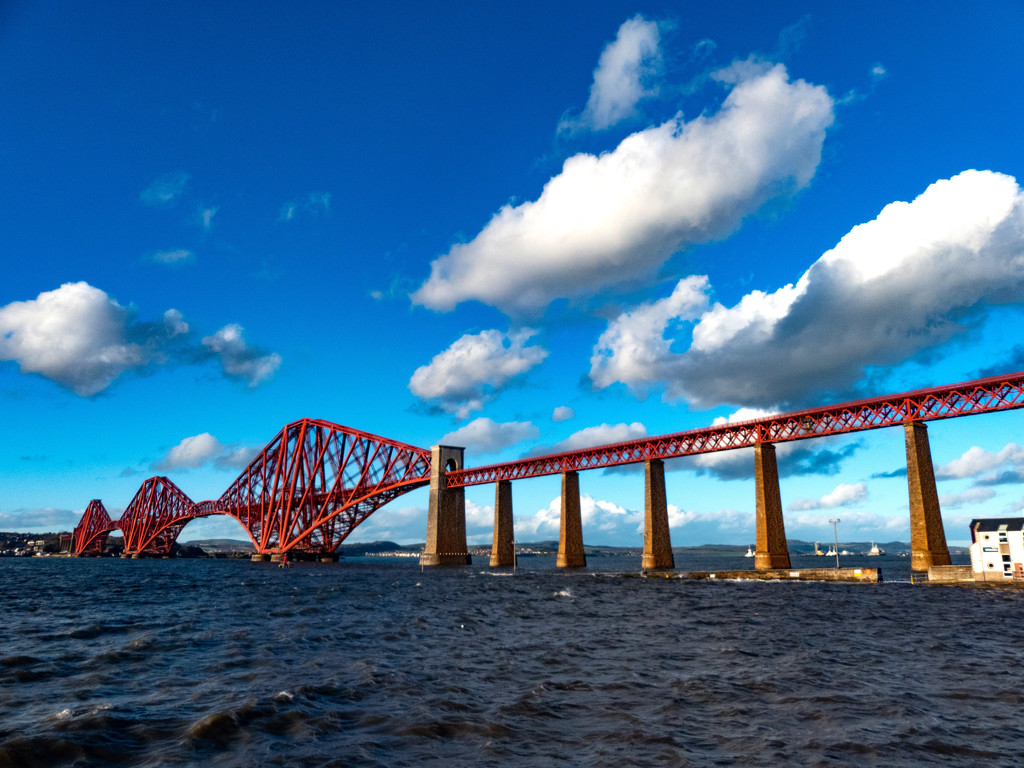 Forth Bridge with nice clouds by frequentframes