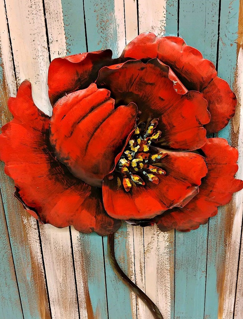 Red Flower Painting  by jo38