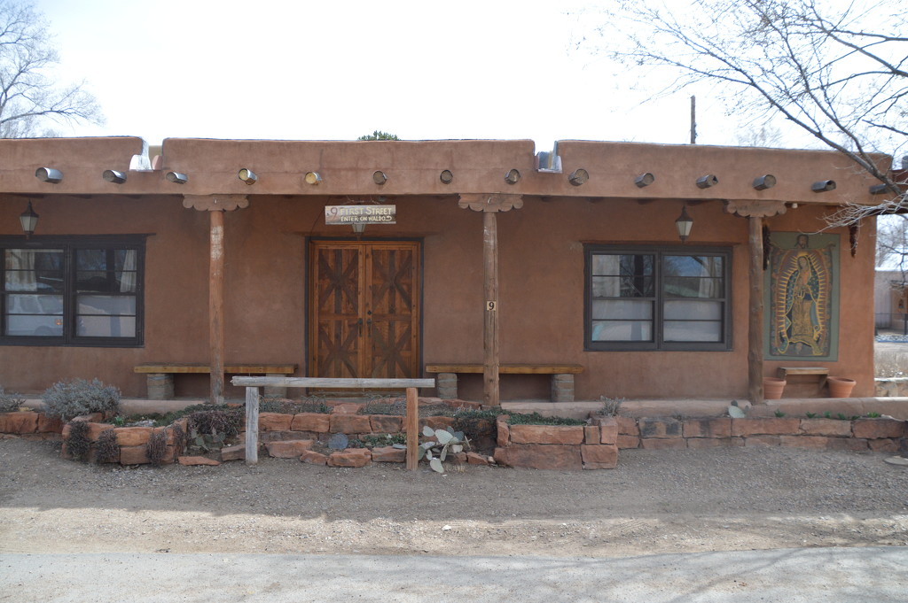 A Building That Still Has A Hitching Post. Cerrillos, NM. by bigdad