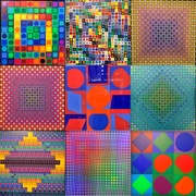 18th Mar 2019 - Nine Vasarely in colors. 