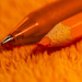 Orange Pen and Pencil by yorkshirekiwi