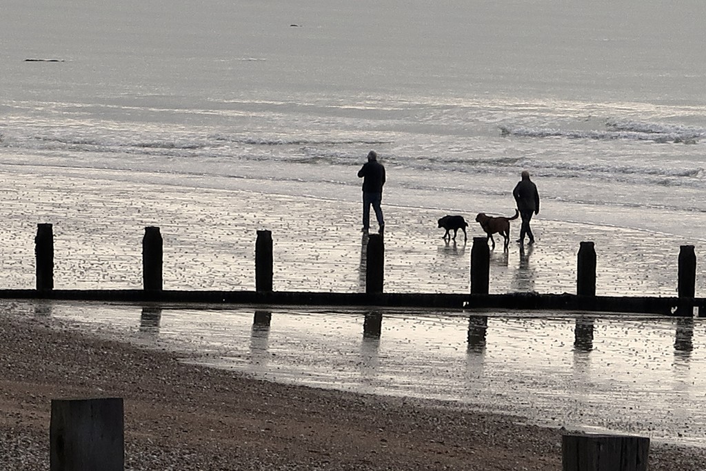 Silhouettes On The Beach by davemockford