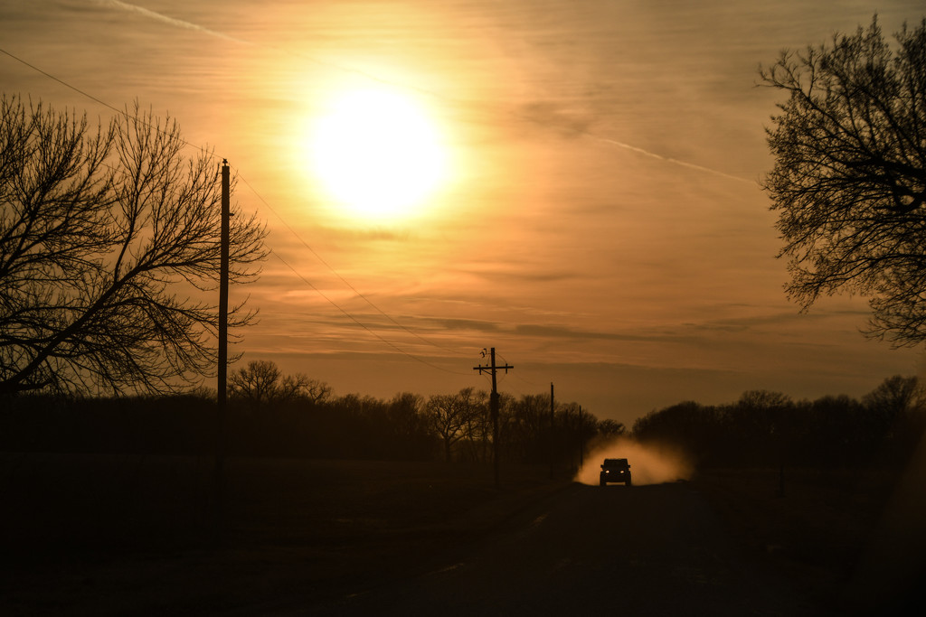 Sunset over Dusty Road by kareenking