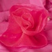 Pink organza flower by bizziebeeme