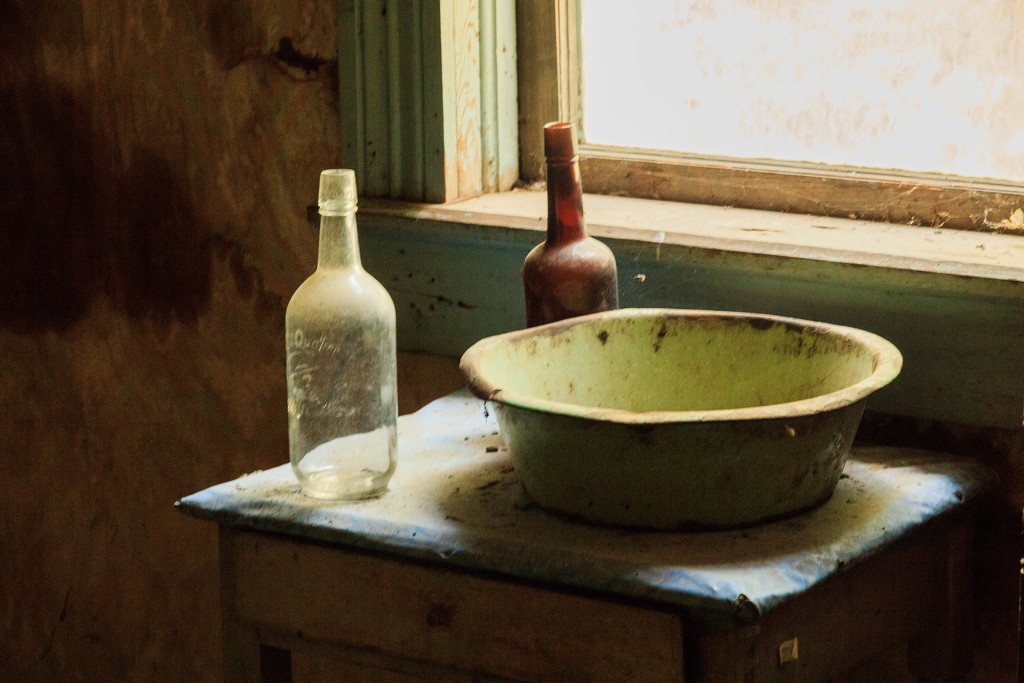 Vintage Bottles near Window by clay88