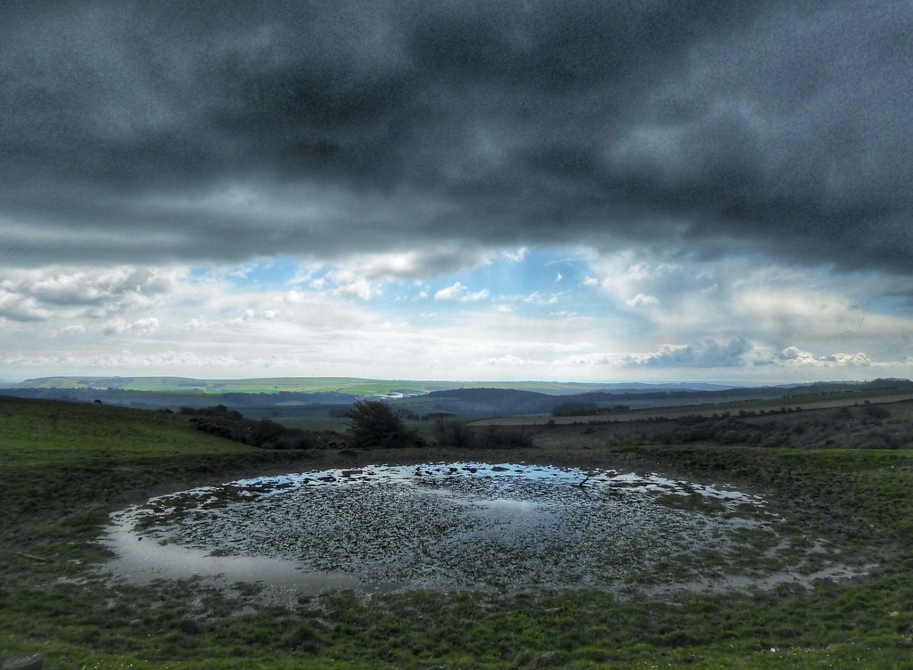 Dew pond at Ditchling Beacon by 4rky