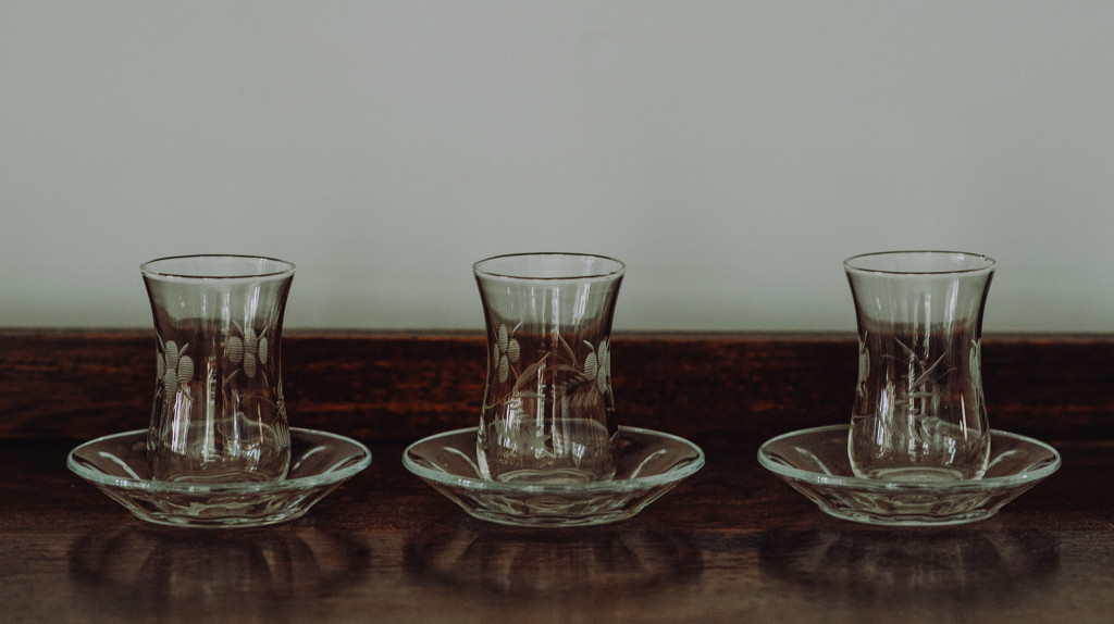 30 Shot April - Three Turkish Tea-glasses by brigette