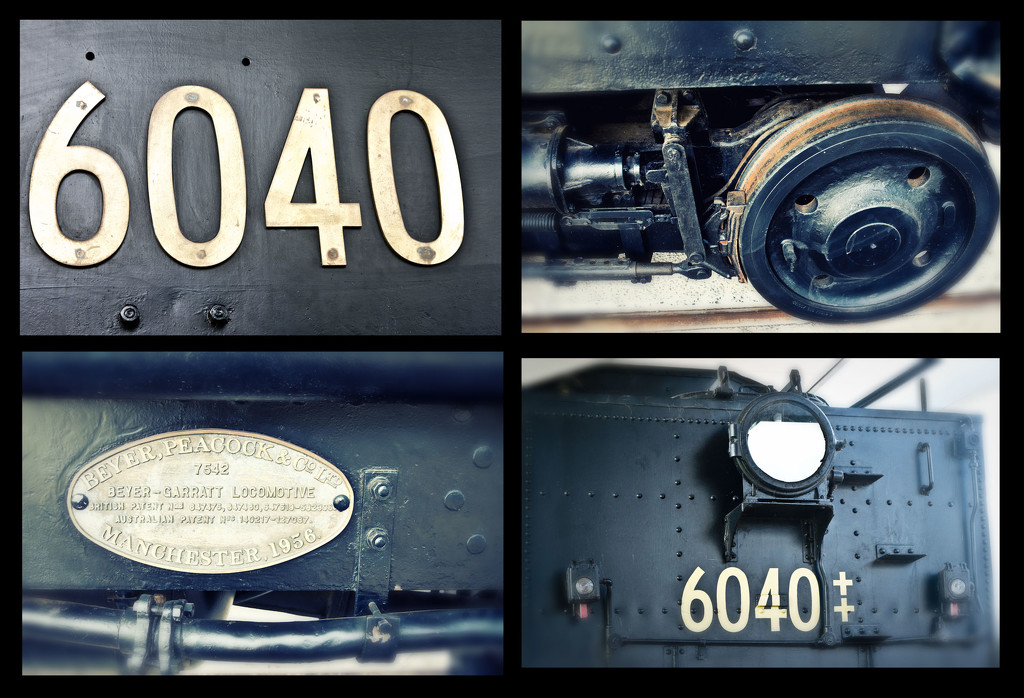 Locomotive, Steam 6040 - collage by annied