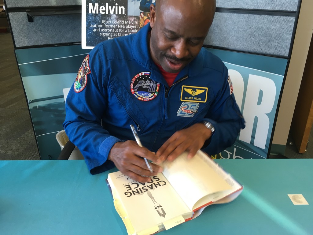 meeting astronaut leland melvin at chinn park library! by wiesnerbeth