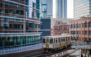 7th Apr 2019 - Elevated Train Races Its Reflection