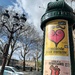 Heart on a Colonne Morris.  by cocobella