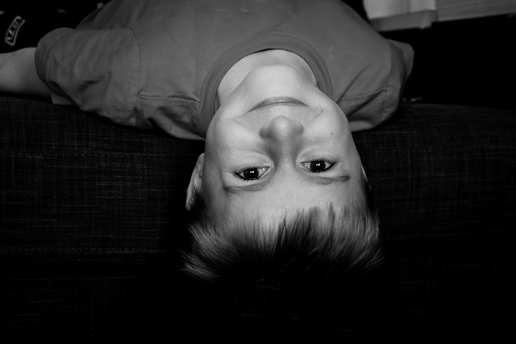 Kid upside down by vera365