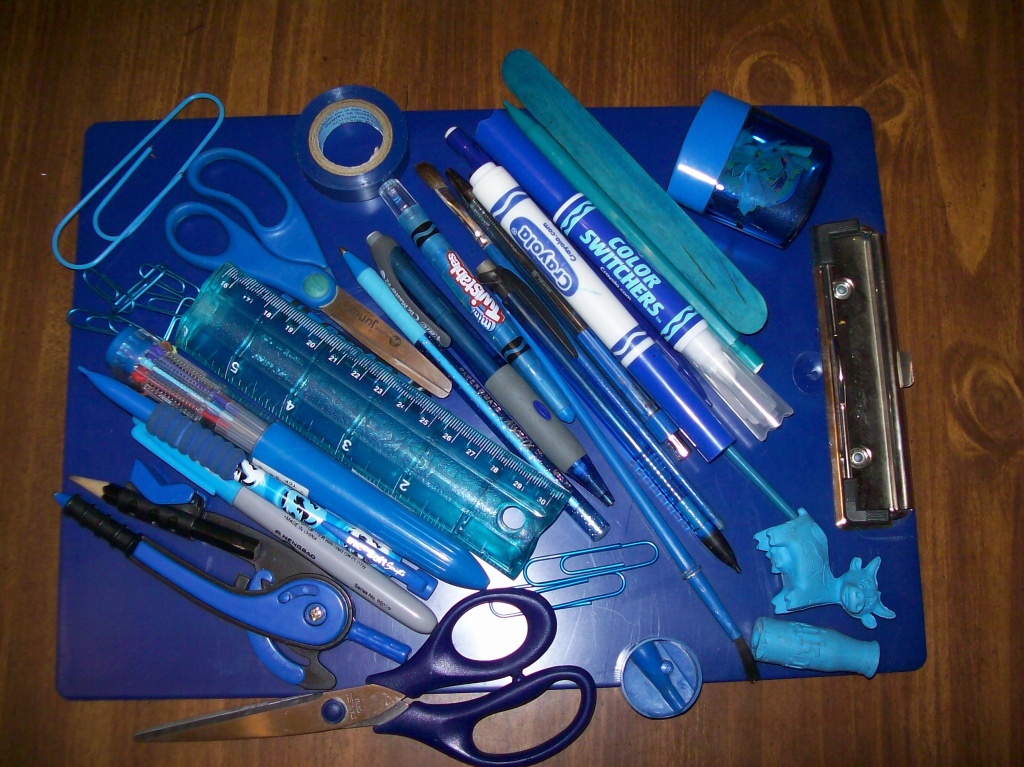 Blue Stationery Supplies by julie