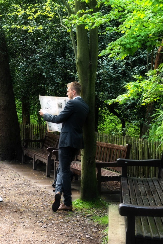 Just leisurely reading in Holland Park by bizziebeeme