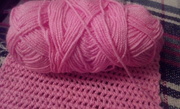 16th Apr 2019 - A pink crocheted scarf in progress