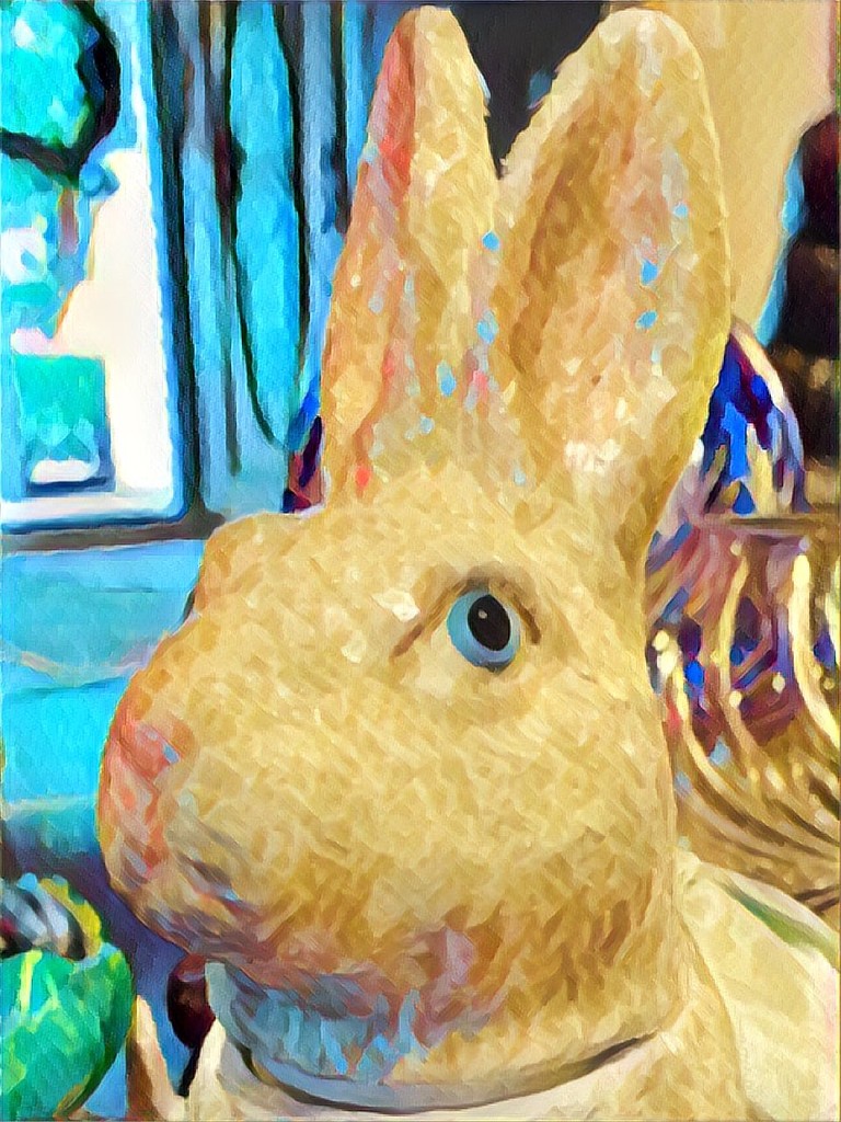 Mica glitter vintage bunny by louannwarren