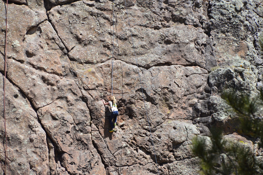 Rock climber In The Jemez Mountains. by bigdad