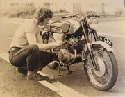 24th Apr 2019 - Treasure, 24.   Michael, fettling his motor bike, 1972?