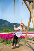 28th Apr 2019 - Sarah swinging in the Tulip Field
