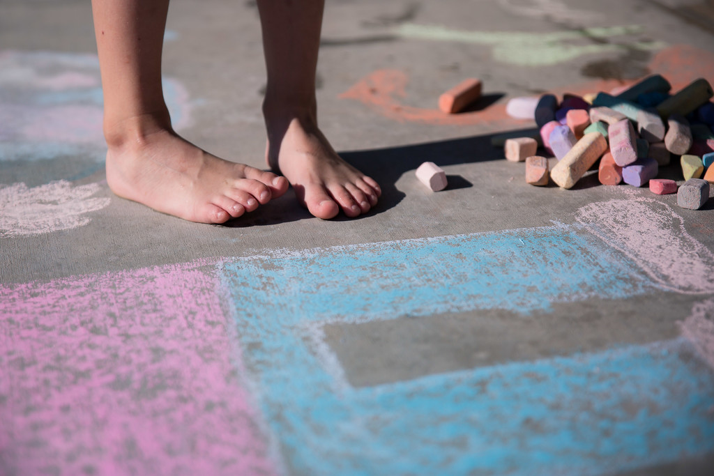 Bare Feet, Chalk, and Bubbles by tina_mac
