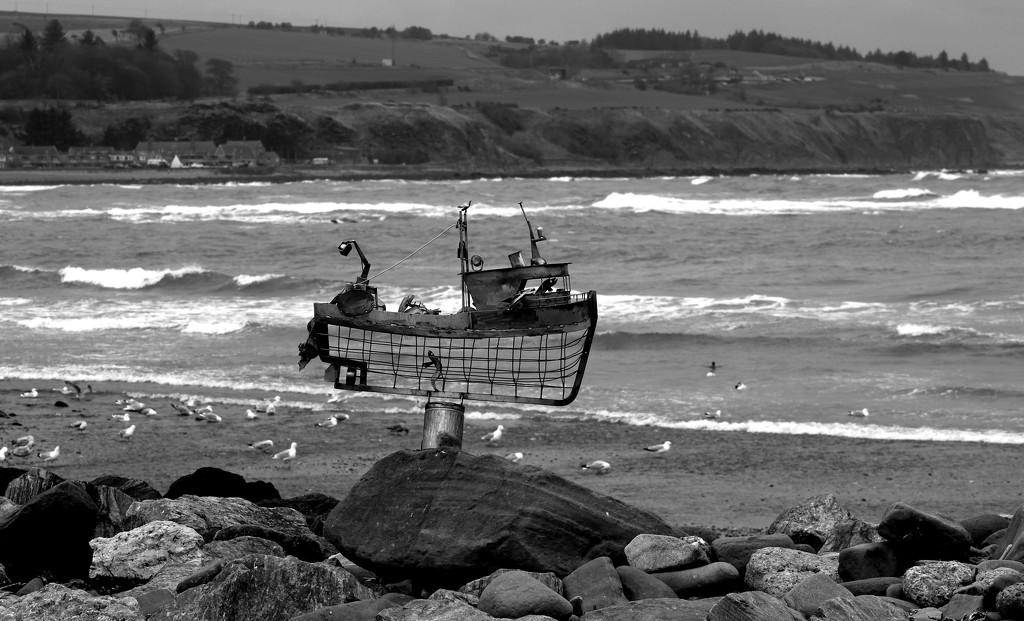 28th April trawler Stonehaven 3 bw by valpetersen