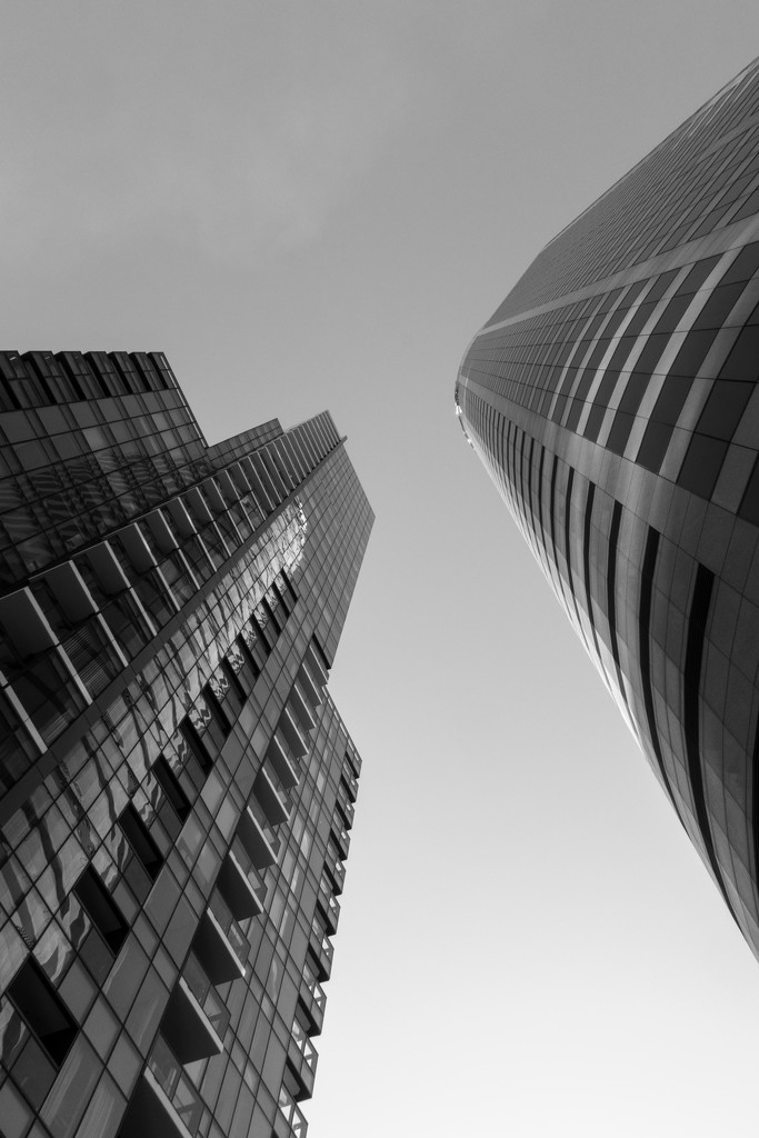 Looking up at 2 buildings by creative_shots