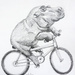Bike Riding Hippo by harveyzone