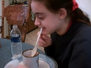 7th Jan 2011 - Shayna drinking Hot Chocolate 1-7-11