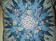 7th Jan 2011 - Blue flowery patch work cushion.