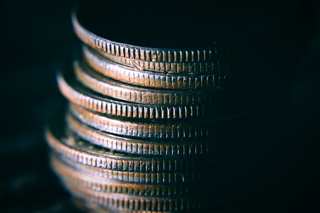 Day 136:  Stack of Quarters by sheilalorson