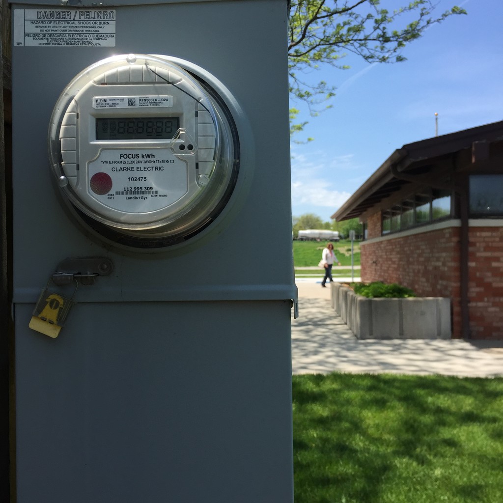 Rest Stop Electric Meter Half and Half by mcsiegle
