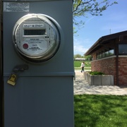 13th May 2019 - Rest Stop Electric Meter Half and Half
